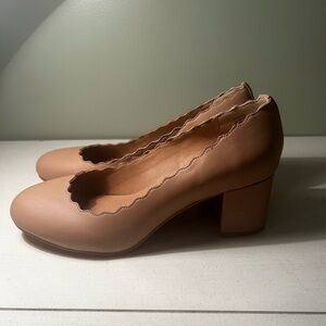 Torrid scallop nude heels